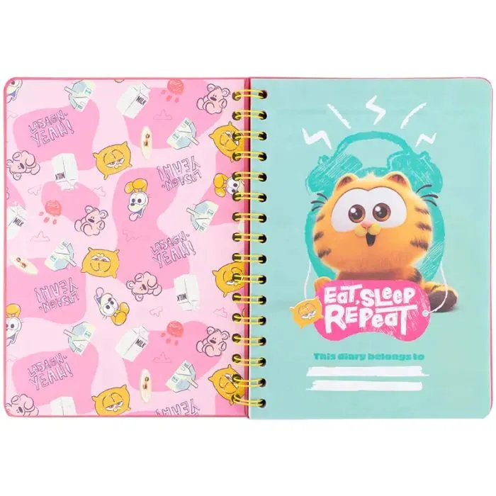 Тижневик Kite дитячий на спіралі Garfield, тверда обкладинка (GF25-438) зображення 2