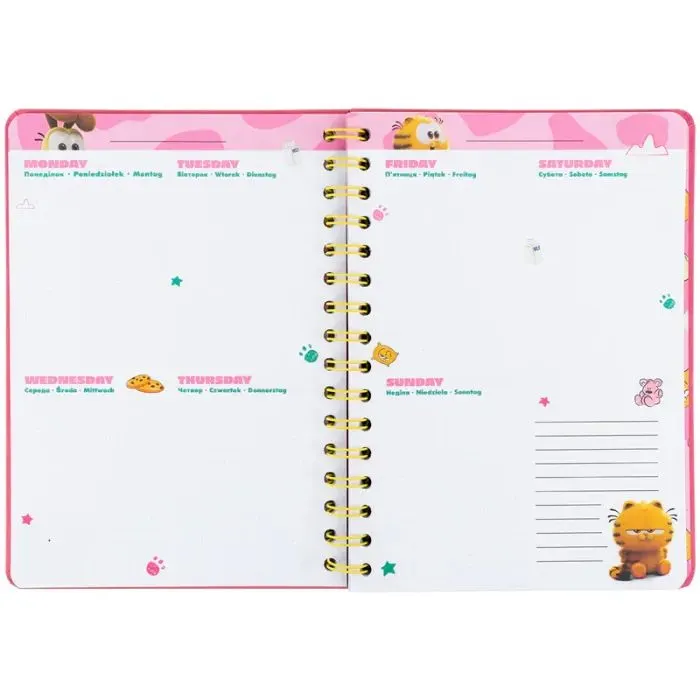 Тижневик Kite дитячий на спіралі Garfield, тверда обкладинка (GF25-438) зображення 4