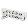 Сетевой фильтр питания Meilepai F35U, 10 роз EU, 4 USB, 2PD, 2м White (F35U-White)