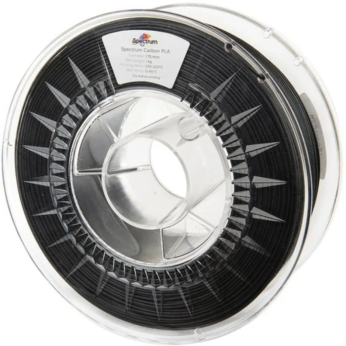 Пластик для 3D-принтера Spectrum PLA Carbon 1.75mm BLACK 1kg (80466)