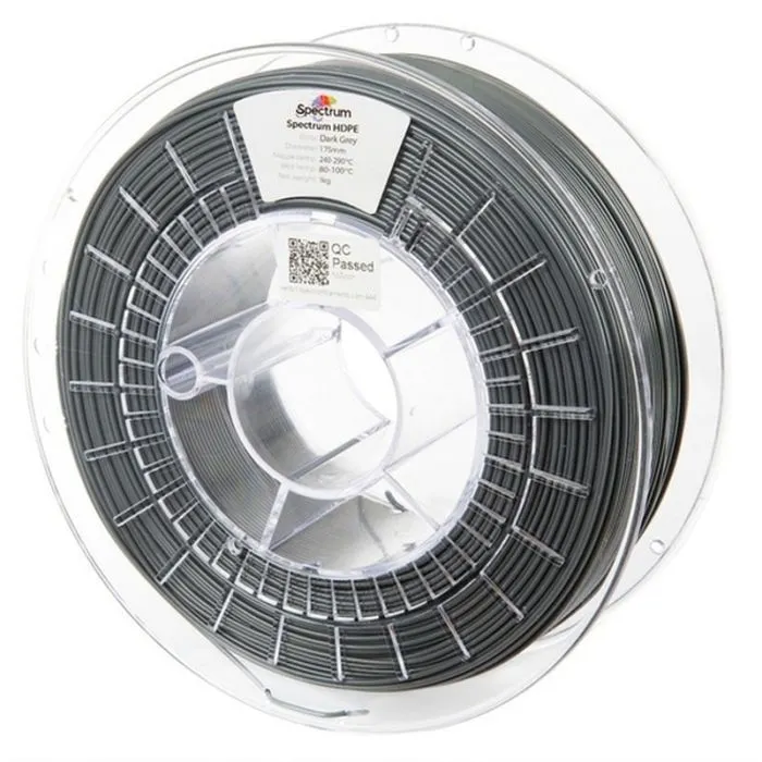 Пластик для 3D-принтера Spectrum HDPE 1.75mm 1kg, Grey, Dark (81639)