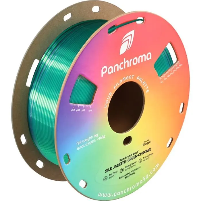 Пластик для 3D-принтера Polymaker PLA PANCHROMA DUAL SILK 1,75mm 1kg Green-Chrome (CA03028)