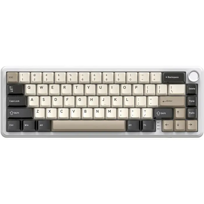 Клавиатура Attack Shark X66 RGB Wireless/Bluetooth/USB UA White Cheese (X66CW_AS)