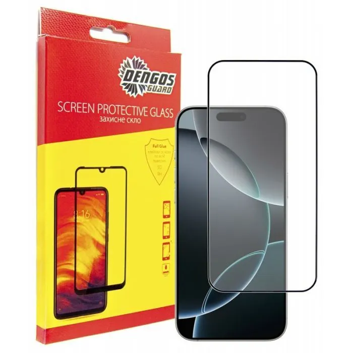 Стекло защитное Dengos Full Glue Apple iPhone 18 Pro Max Black (TGFG-459)