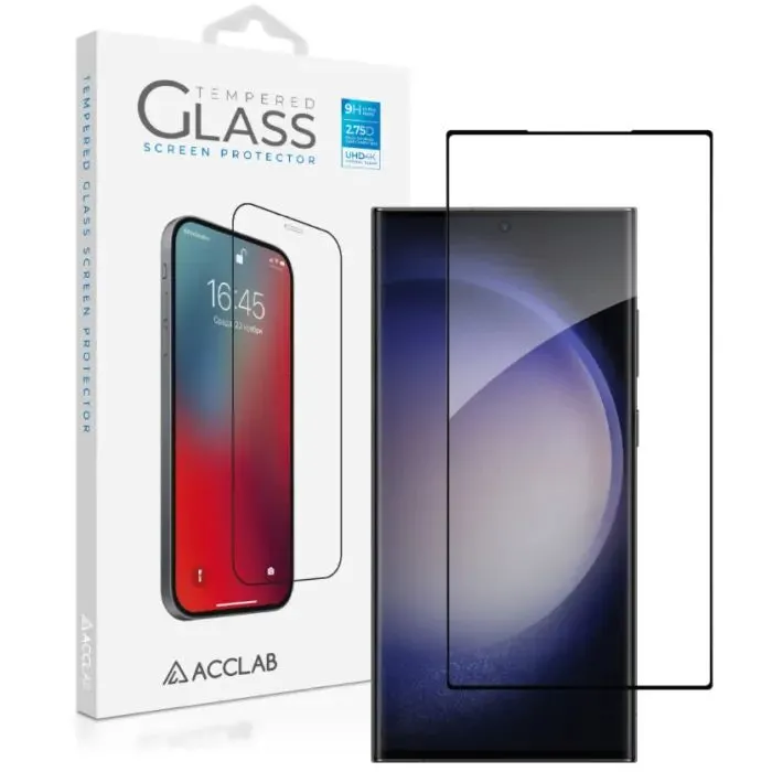 Скло захисне ACCLAB Full Glue 3D Glass Samsung S23 Ultra Black (1283126576461)