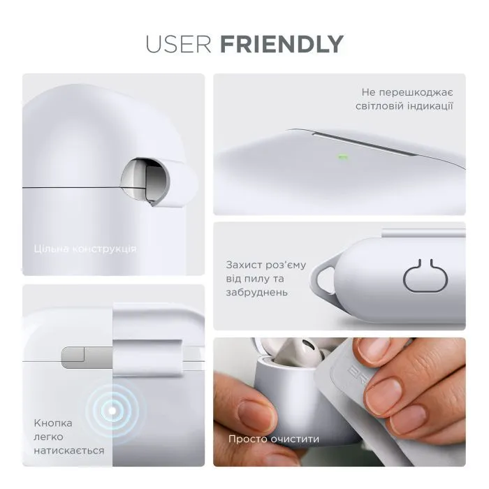 Чехол для наушников Armorstandart Hang Case For Apple Airpods Pro White (ARM56071) изображение 5