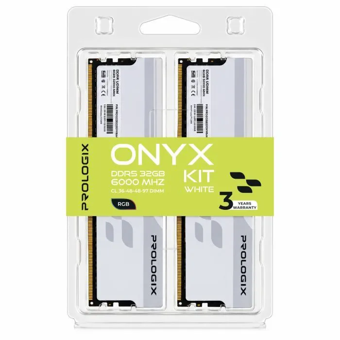 Модуль памяти для компьютера DDR5 32GB (2x16GB) 6000 MHz Onyx White RGB Prologix (PRO32GB6000YWR5K) изображение 4