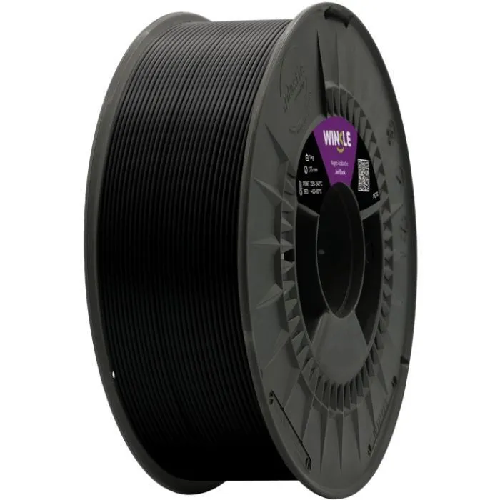 Пластик для 3D-принтера WINKLE PETG 1.75mm 1kg, Black (PET01000175NEGAZAWNK)