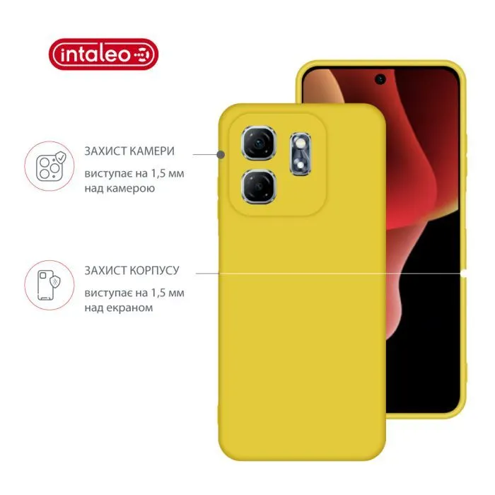 Чохол до мобільного телефона Intaleo Silicone Infinix Hot 50i Yellow (1283126599521) зображення 3
