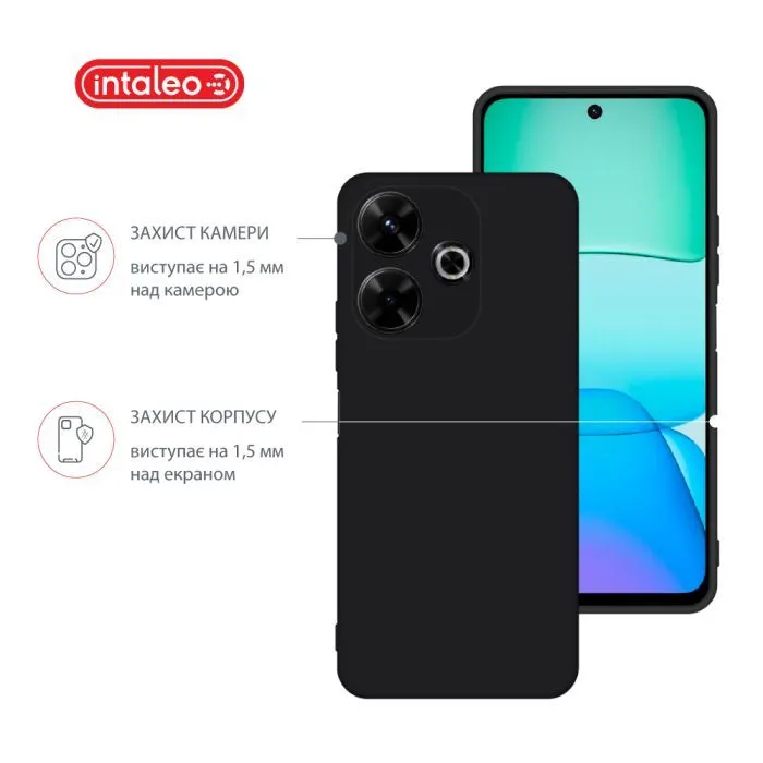 Чохол до мобільного телефона Intaleo Silicone Xiaomi Redmi 13 Black (1283126600722) зображення 3