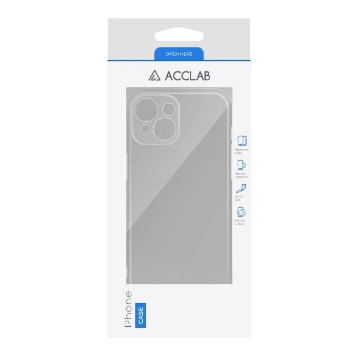 Чохол до мобільного телефона ACCLAB TPU Apple iPhone 14 Transparent (1283126553011) зображення 2