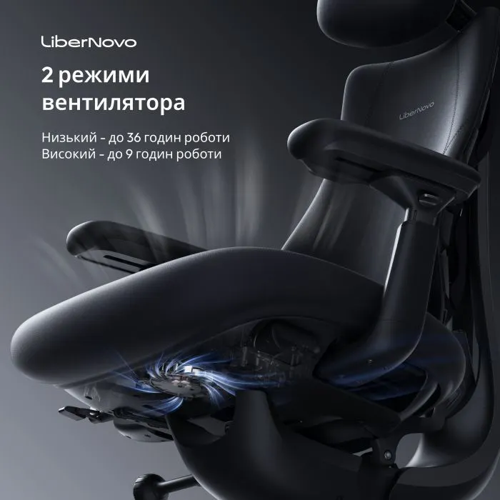 Офісне крісло LiberNovo Omni Pro Graphite 48 см (CP-GW-0000078-00-05) зображення 11