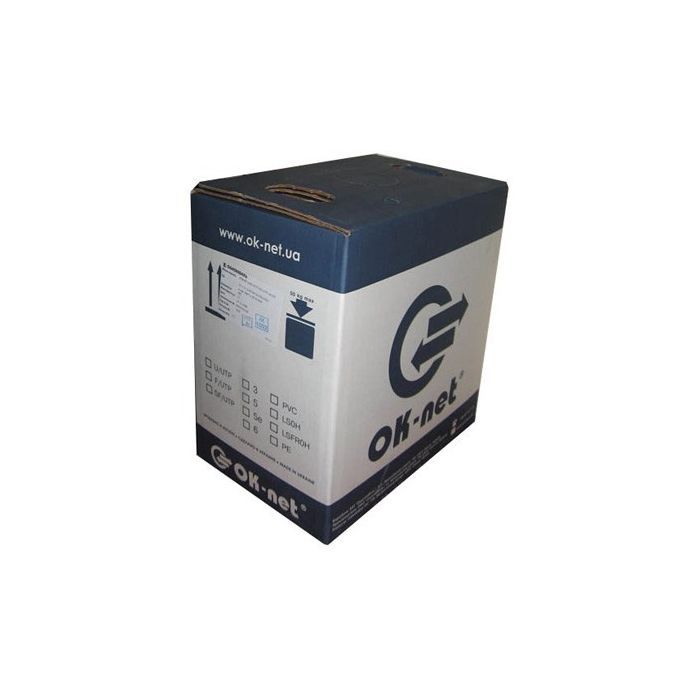 Кабель сетевой OK-Net UTP 500м cat.5, 2 пары (U/UTP-cat.5) (КПВ-ВП (100) 2*2*0,50 / 500)