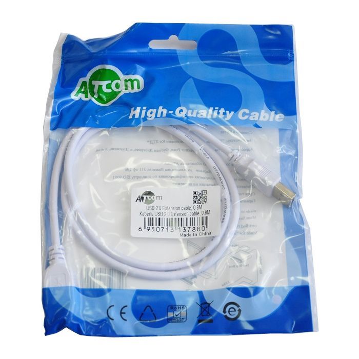 Дата кабель USB 2.0 AM/AF Atcom (3790) изображение 2