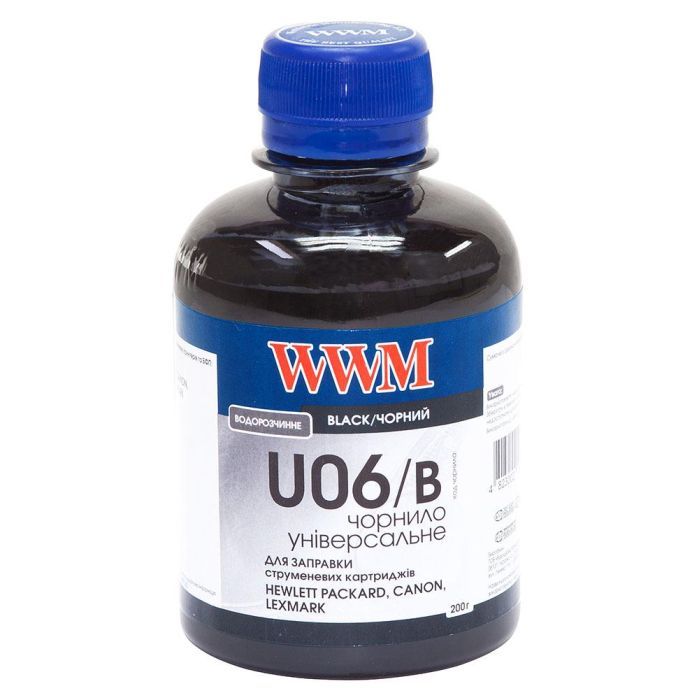 Чернила WWM Universal Canon/HP/Lexmark/Xerox Black (U06/B)