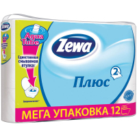 Туалетная бумага Zewa Plus 2-слойная Белая 12 шт (7322540508529)
