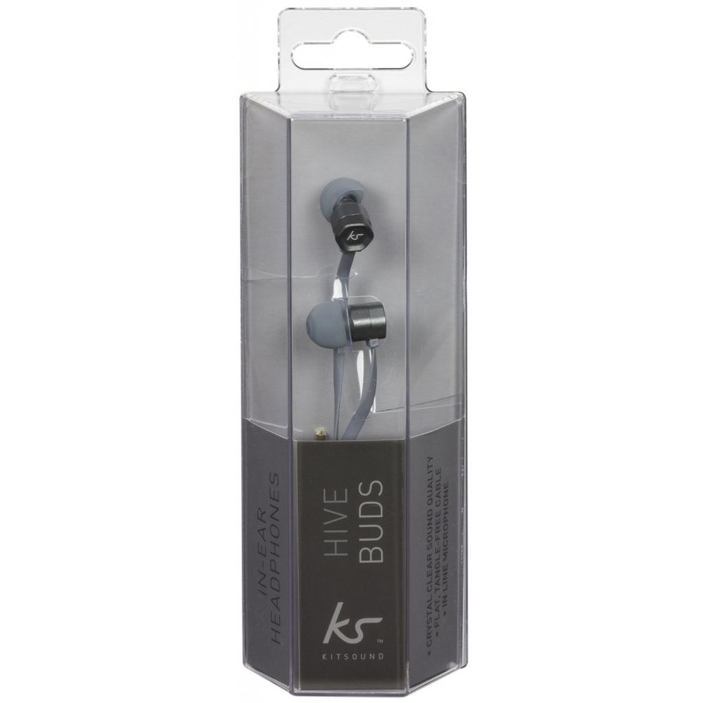 Навушники KitSound KS Hive Buds Earphones with Mic Grey (KSHIVBGY) зображення 6
