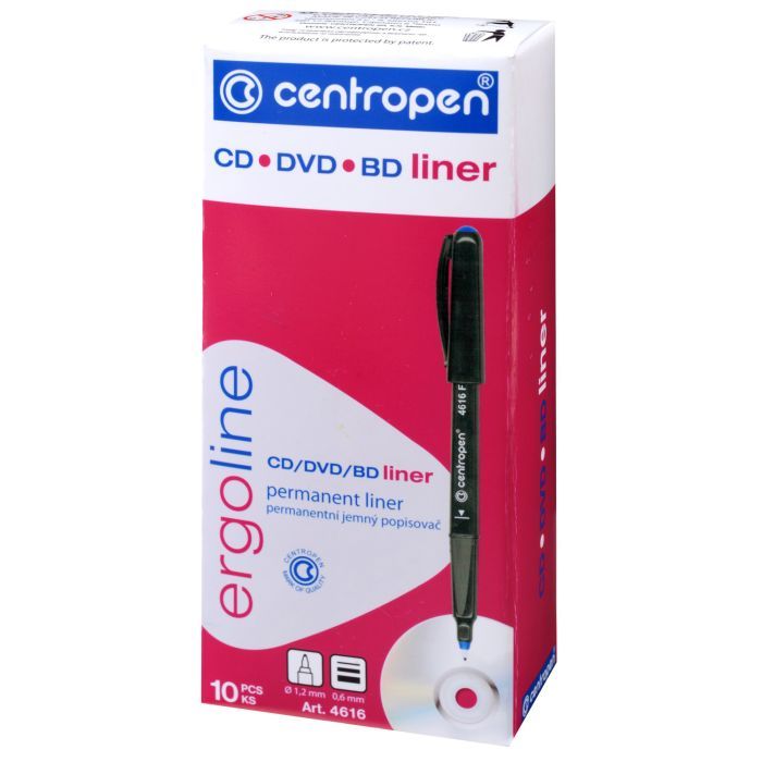 Маркер Centropen CD-Liner 4616 ergoline, 0,6 мм black (4616/01) изображение 2