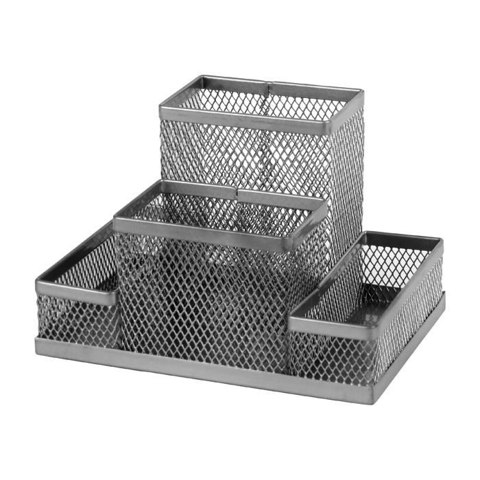 Подставка для мелочей Axent 155x103x100мм, wire mesh, silver (2117-03-A)