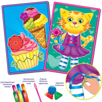 Набор для творчества Vladi Toys Вышивка лентами и пуговицами Кошка (VT4701-03) изображение 2