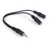 Переходник Jack 3.5mm M/2хF 0.2m Vinga (3.5STMF02-0.2) изображение 2