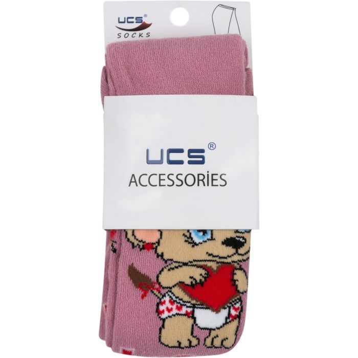 Колготки детские UCS Socks со львенком (M0C0301-0922-3G-pink) изображение 4