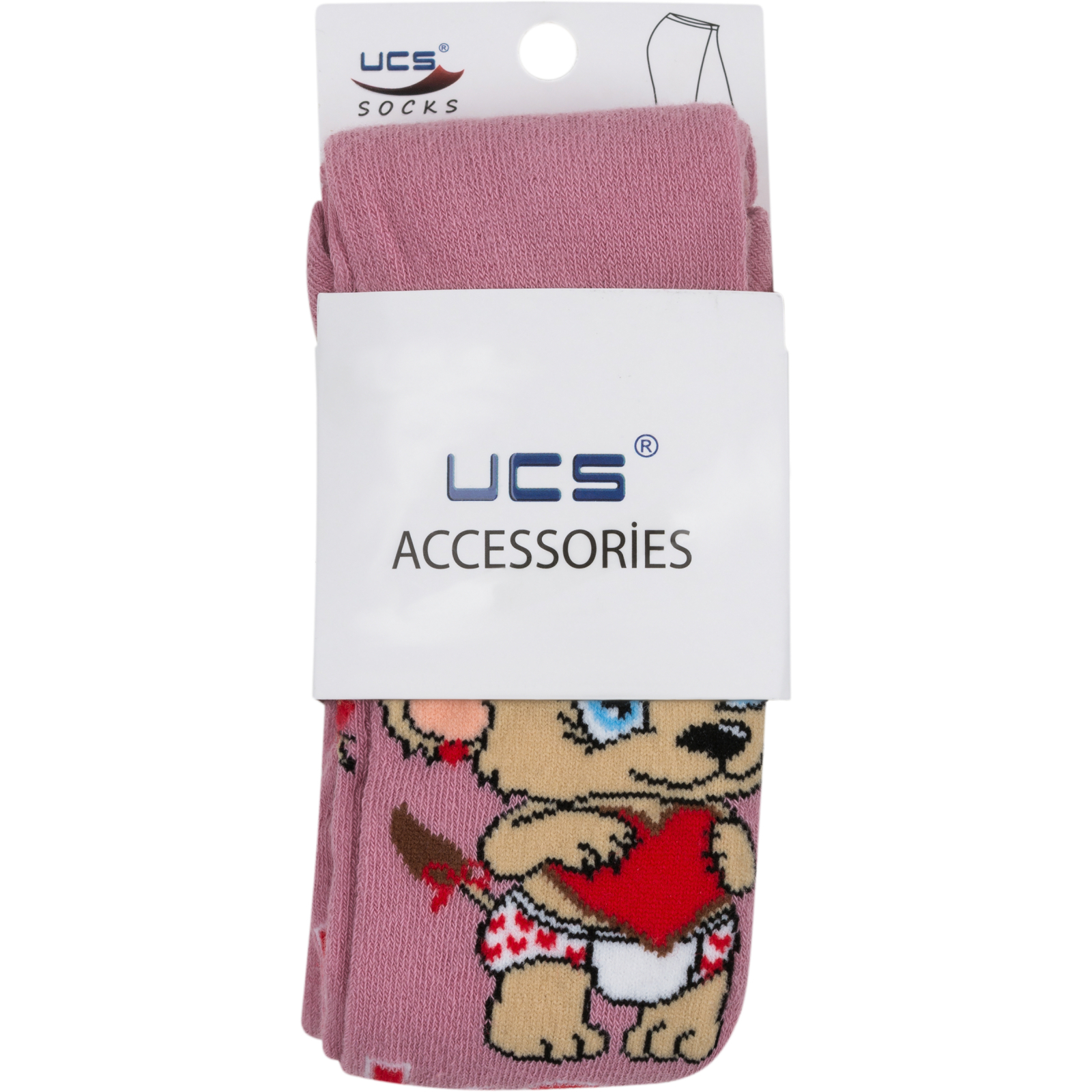 Колготки UCS Socks со львенком (M0C0301-0922-3G-pink) изображение 4