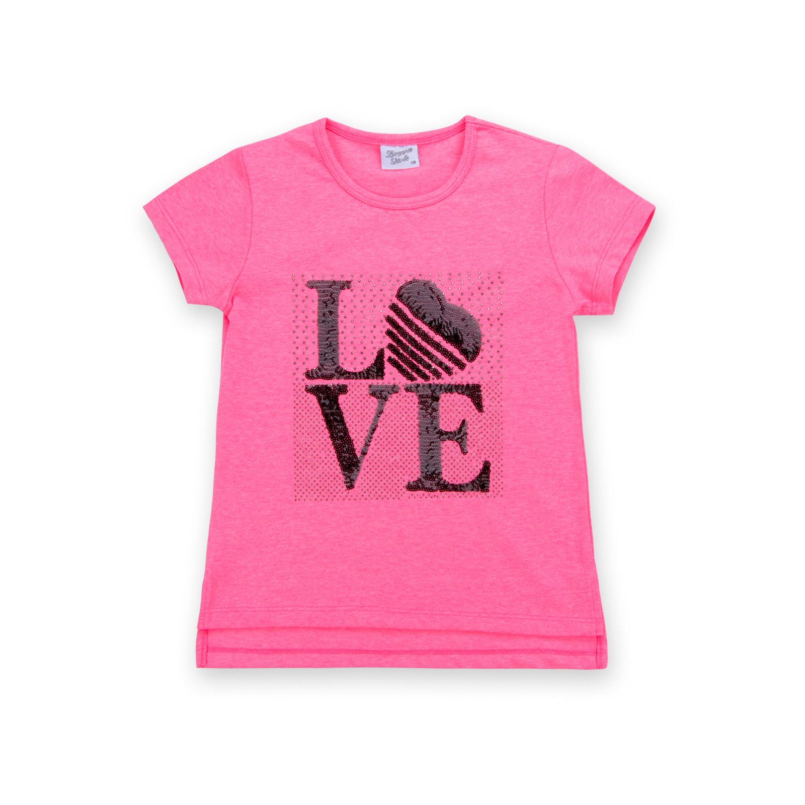 Набір дитячого одягу Breeze з написом "LOVE" із паєток (8307-134G-pink) зображення 2