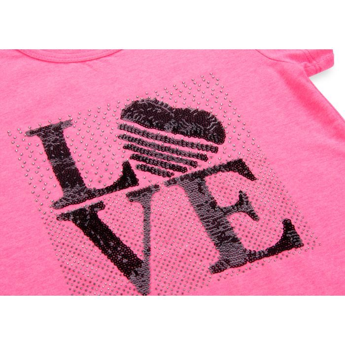Набір дитячого одягу Breeze з написом "LOVE" із паєток (8307-116G-pink) зображення 8