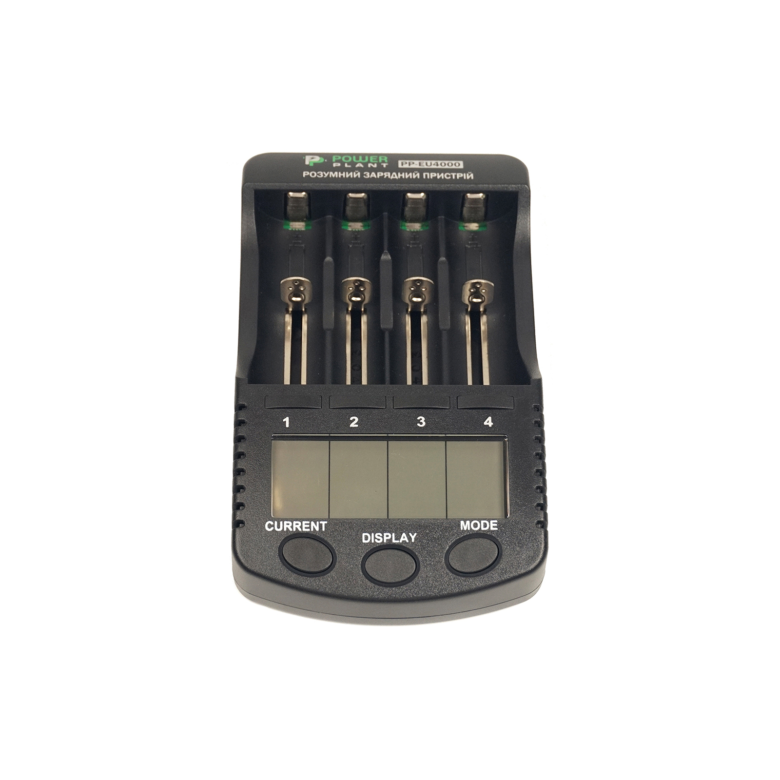 Зарядний пристрій для акумуляторів PowerPlant PP-EU4000 / АА, AAA, 18650, 26650 (AA620029)