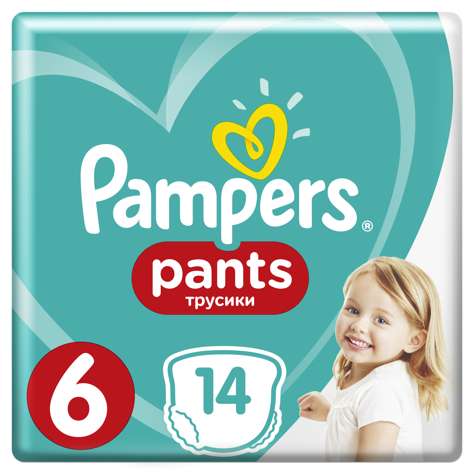 Подгузники Pampers трусики Pants Extra Large Размер 6 (15+ кг), 14 шт (8001090414359)