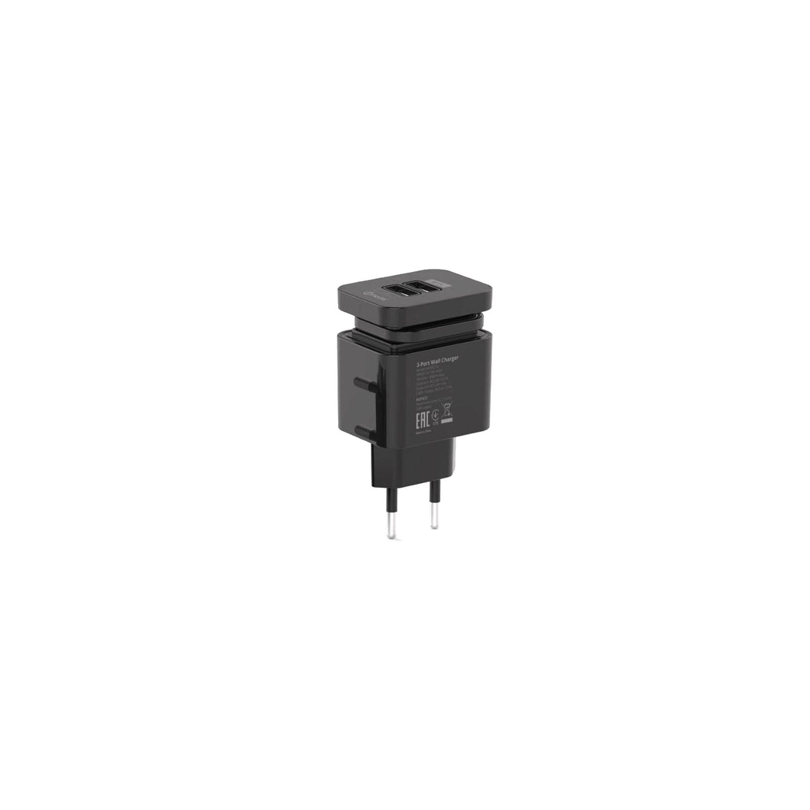 Зарядний пристрій Nomi HC05213 2*USB 2.1A Black (173968) зображення 2