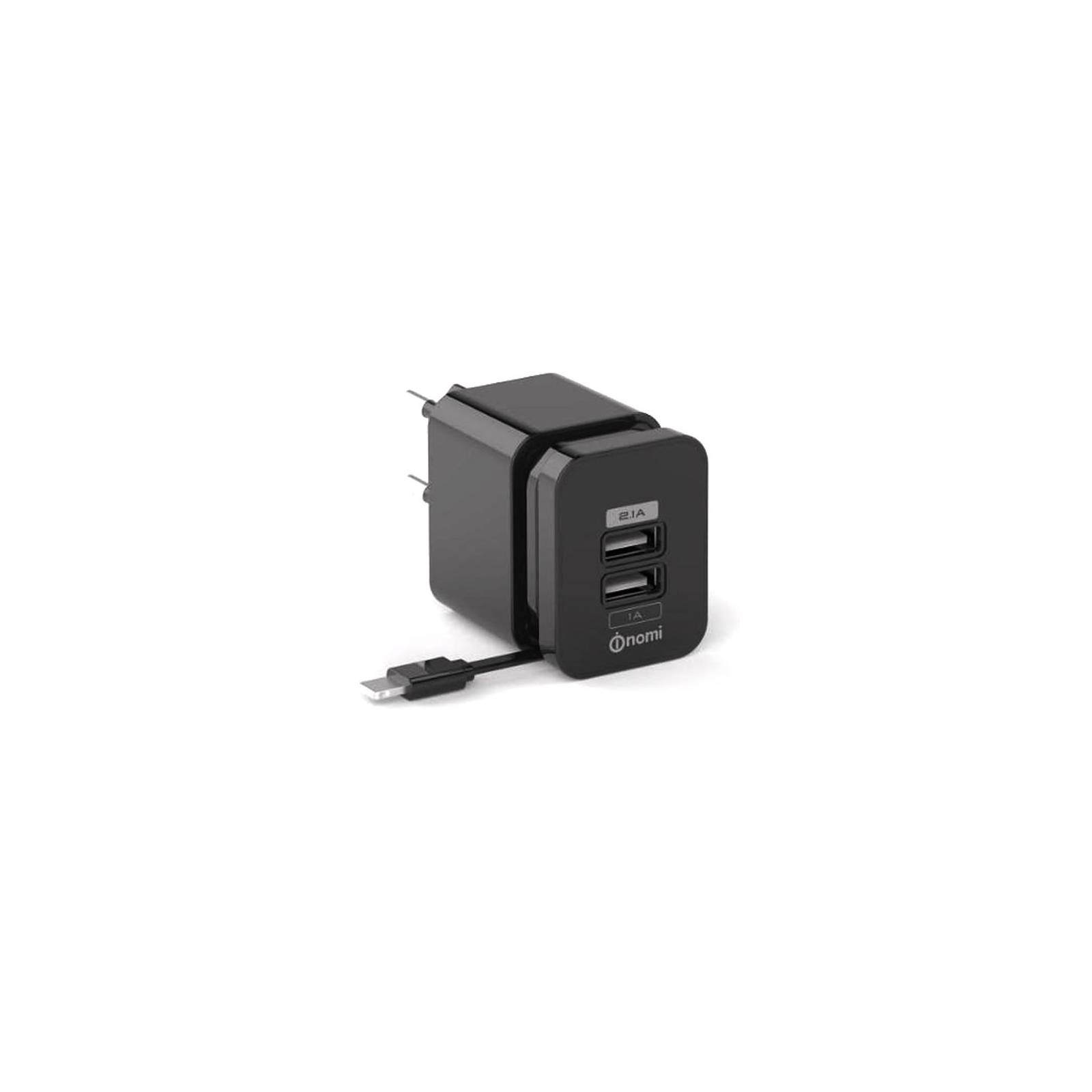 Зарядний пристрій Nomi HC05213 2*USB 2.1A Black (173968)