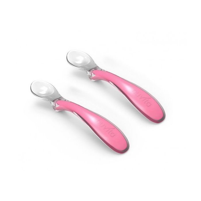 Набір дитячого посуду Nuvita ложечки Easy Eating 6м+ 2 шт. Розовый (NV8480Pink)