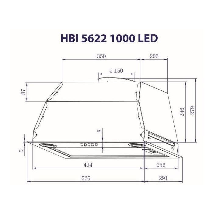Витяжка кухонна Minola HBI 5622 I 1000 LED зображення 8