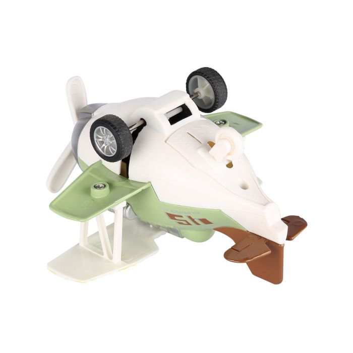 Спецтехніка Same Toy Самолет металический инерционный Aircraft зеленый со светом (SY8015Ut-2) зображення 4