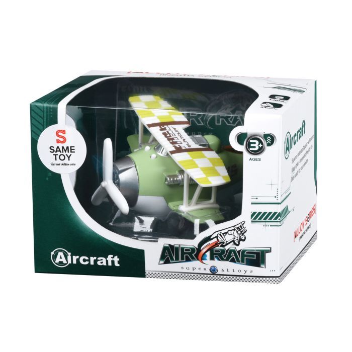Спецтехніка Same Toy Самолет металический инерционный Aircraft зеленый со светом (SY8015Ut-2) зображення 5