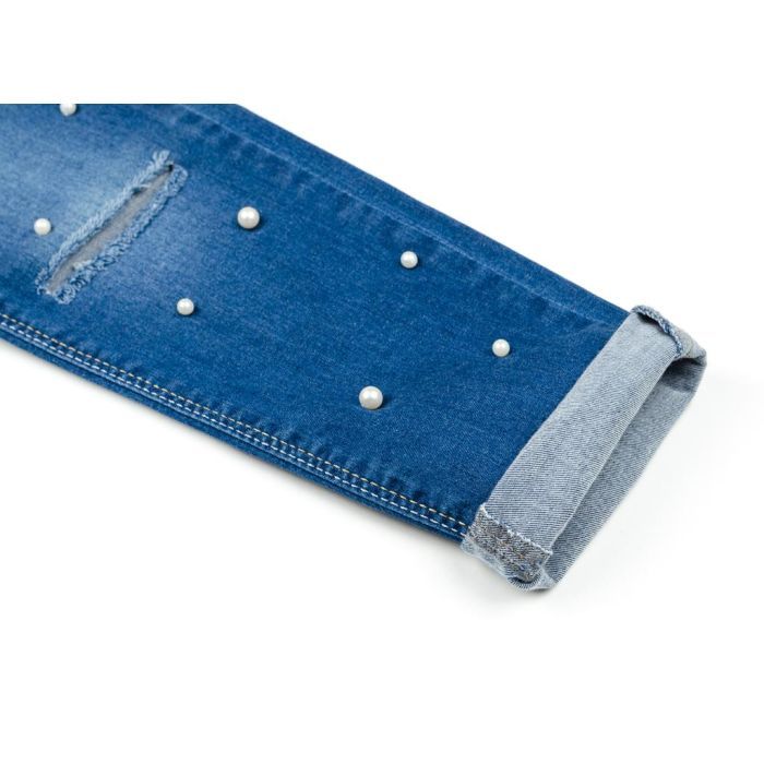 Штани дитячі Breeze з перлинками (20126-128G-blue) зображення 6