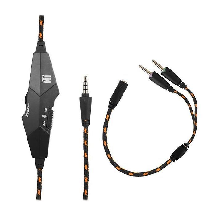 Наушники Gemix N20 White-Black-Orange Gaming изображение 4