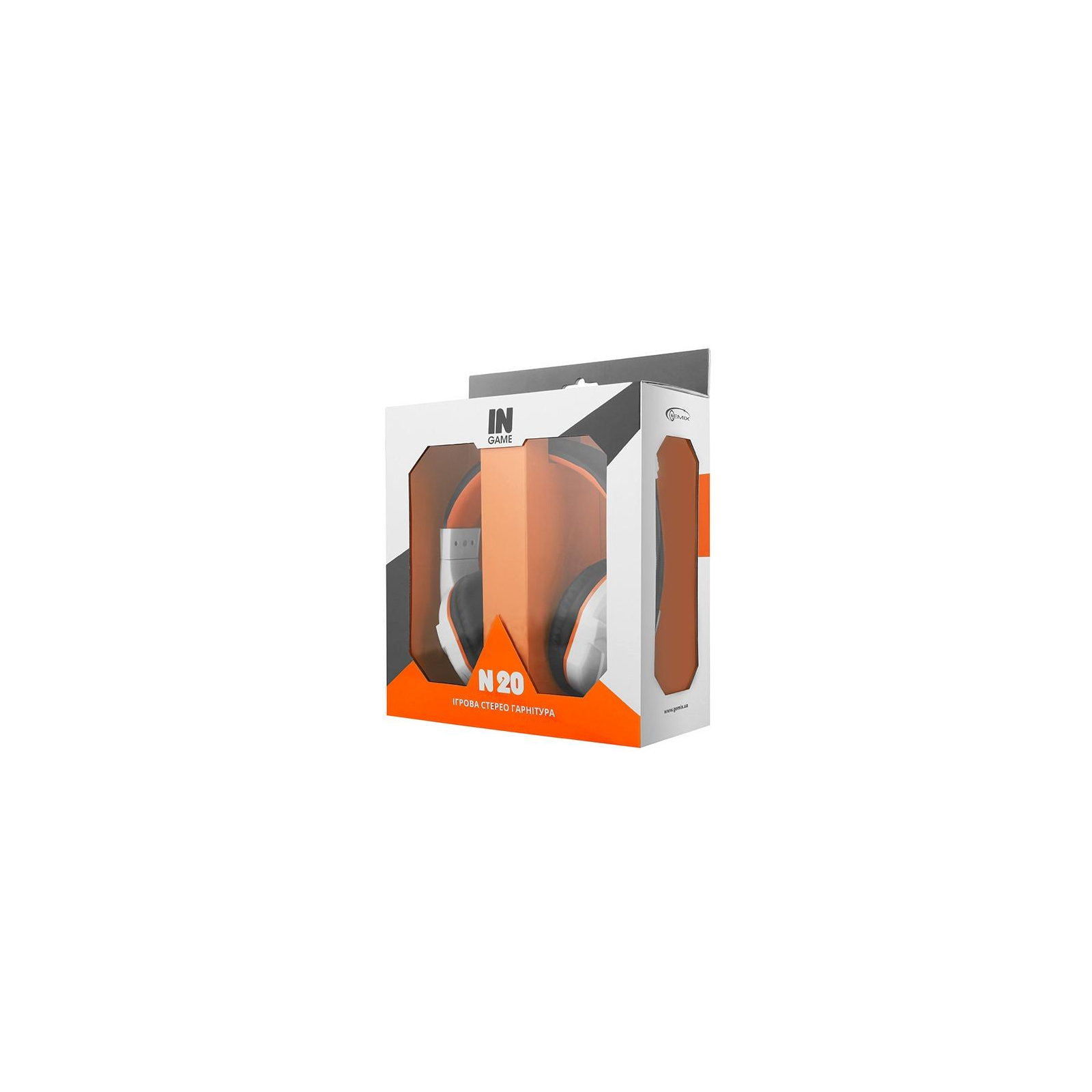 Навушники Gemix N20 White-Black-Orange Gaming зображення 5