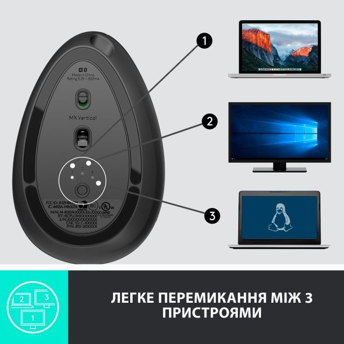 Мышка Logitech MX Vertical (910-005448) изображение 8