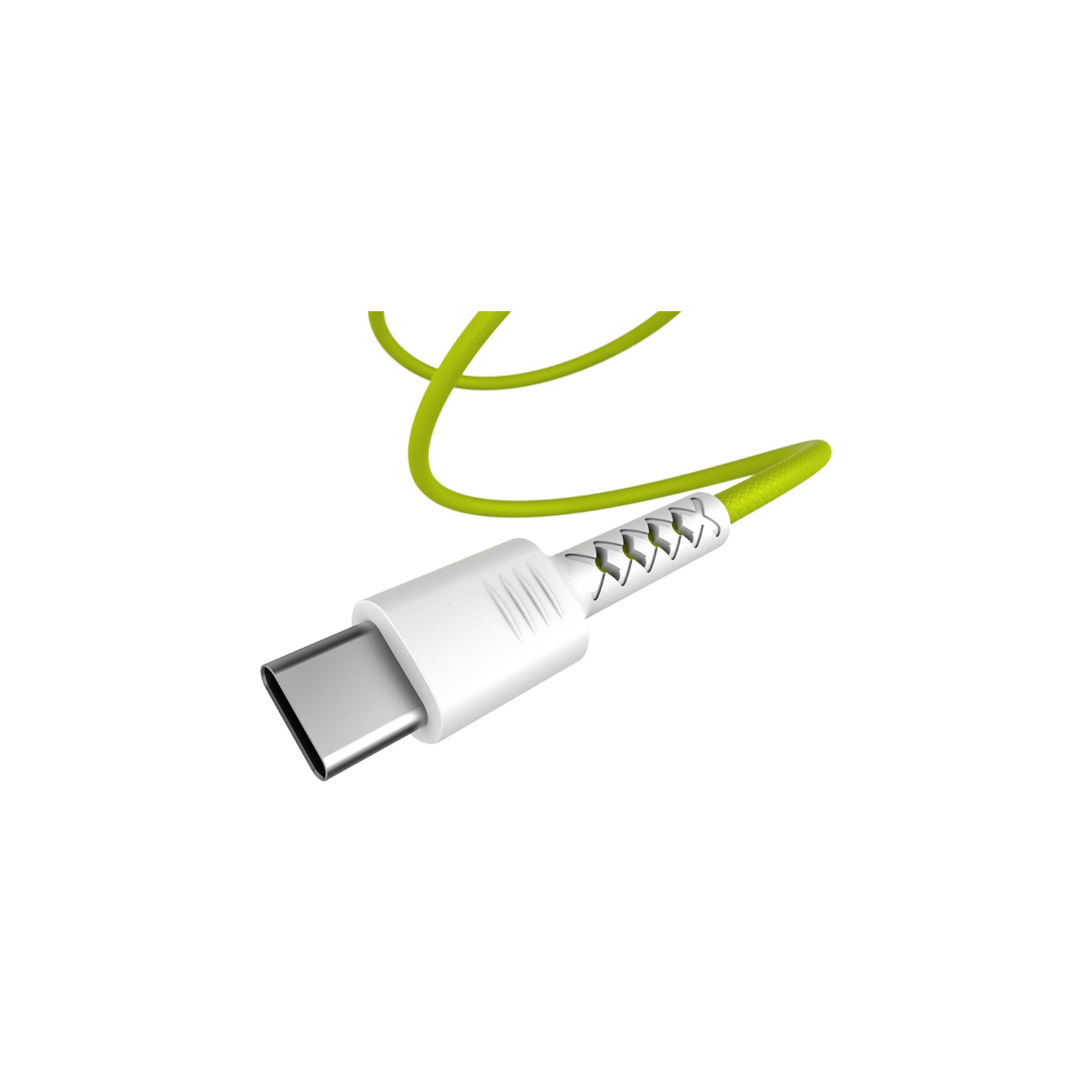 Дата кабель USB 2.0 AM to Type-C 1.0m Soft white/lime Pixus (4897058531169) изображение 2