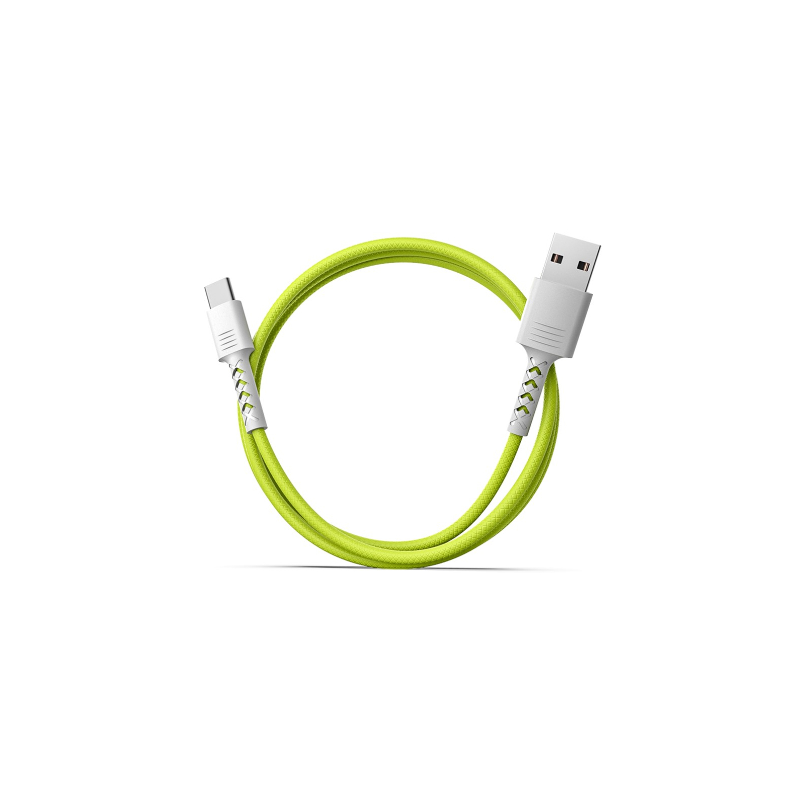 Дата кабель USB 2.0 AM to Type-C 1.0m Soft white/lime Pixus (4897058531169) зображення 4
