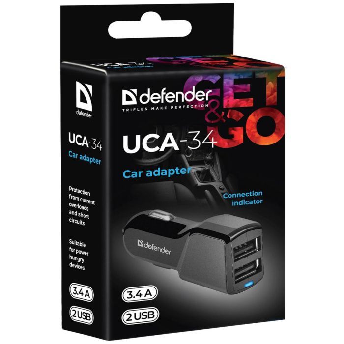 Зарядное устройство Defender UCA-34 2xUSB, 5V / 3.4A (83834) изображение 6