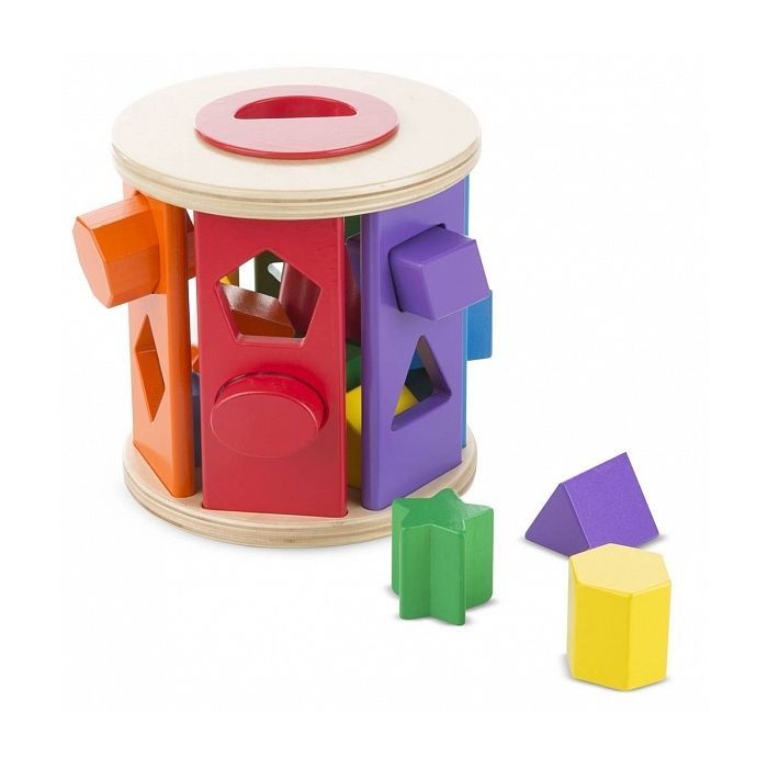 Развивающая игрушка Melissa&Doug Деревянный сортер-крутилка (MD19041) изображение 2