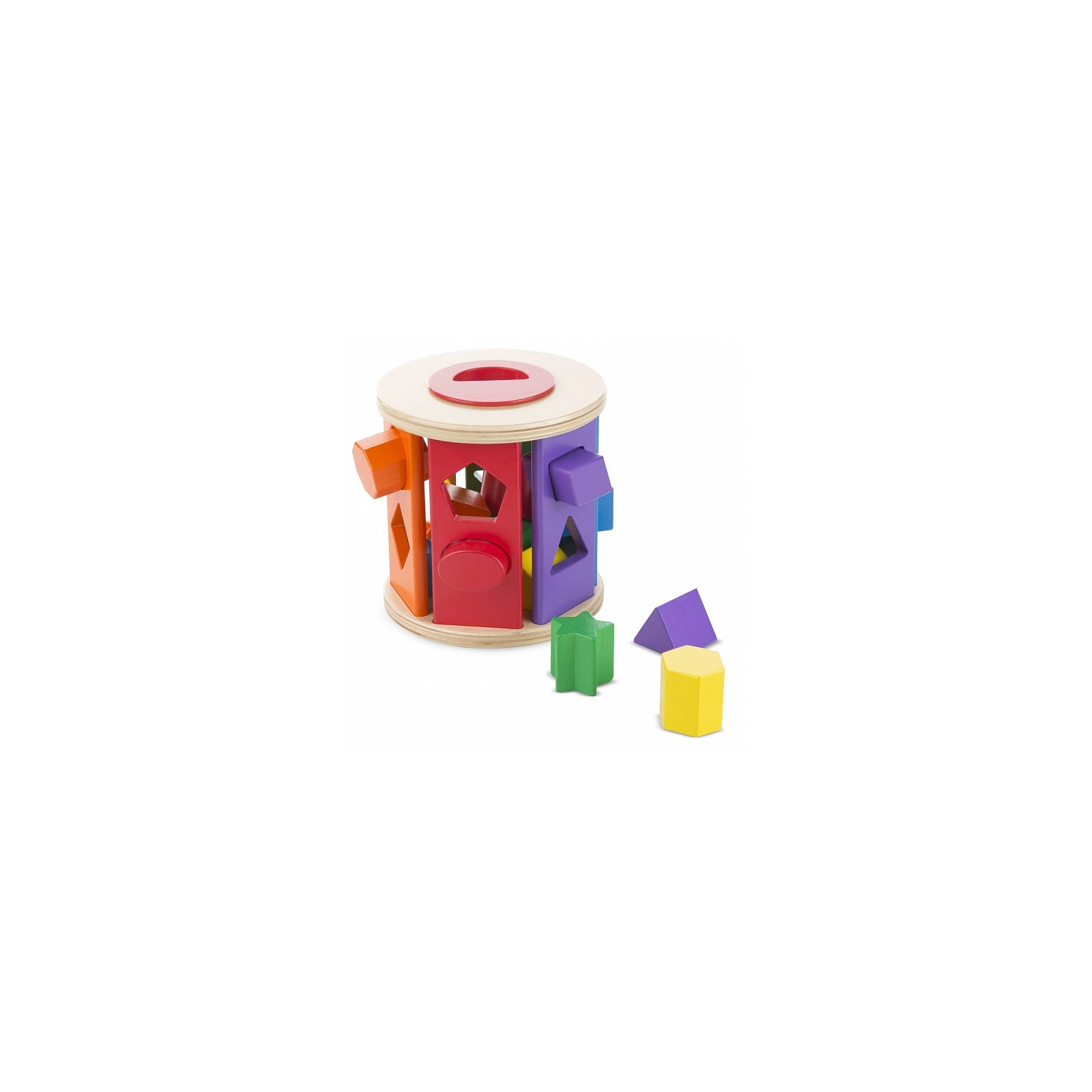 Развивающая игрушка Melissa&Doug Деревянный сортер-крутилка (MD19041) изображение 2