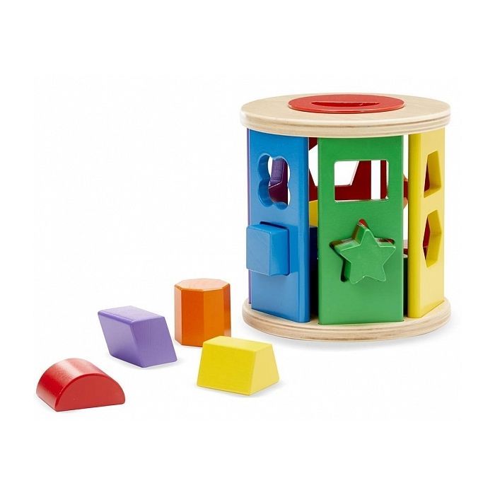 Развивающая игрушка Melissa&Doug Деревянный сортер-крутилка (MD19041) изображение 3