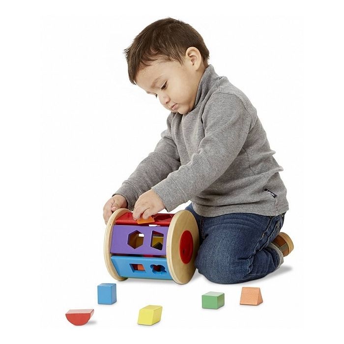 Развивающая игрушка Melissa&Doug Деревянный сортер-крутилка (MD19041) изображение 4