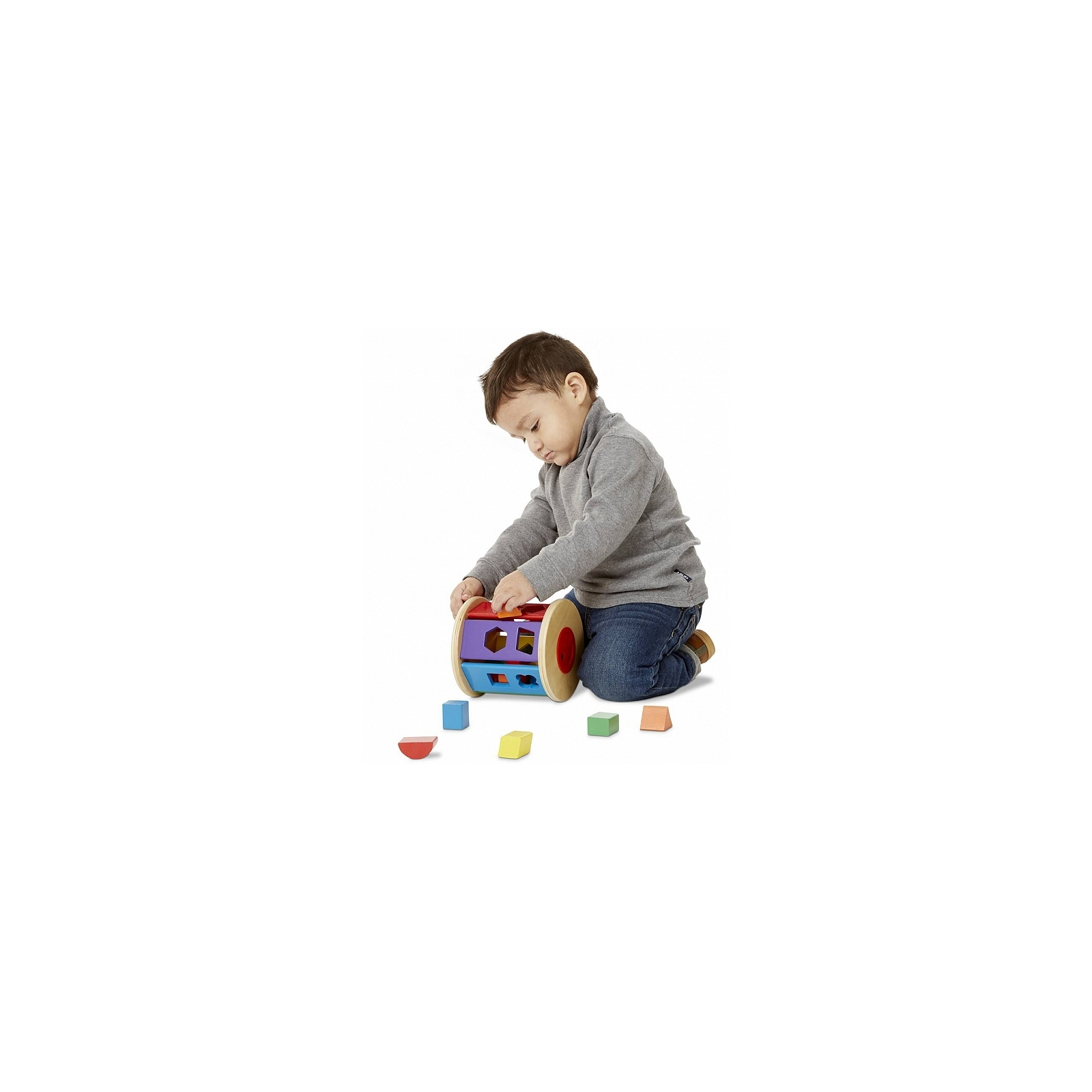 Развивающая игрушка Melissa&Doug Деревянный сортер-крутилка (MD19041) изображение 4
