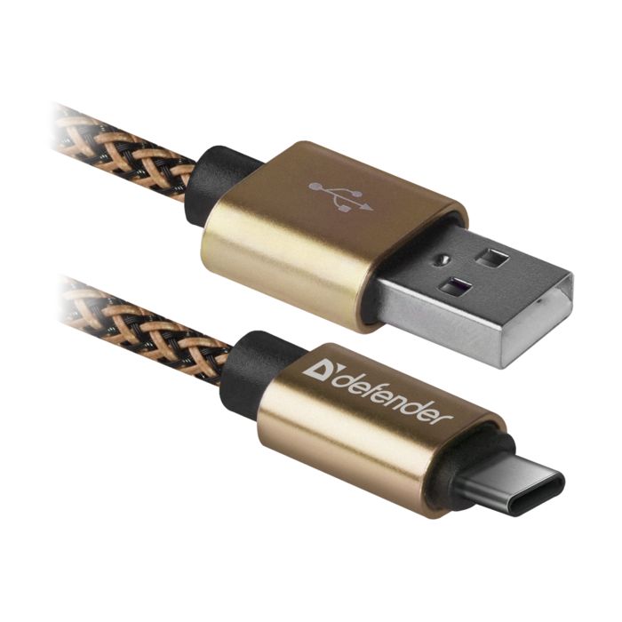 Дата кабель USB 2.0 AM to USB-C 1.0m PRO green Defender (87816)